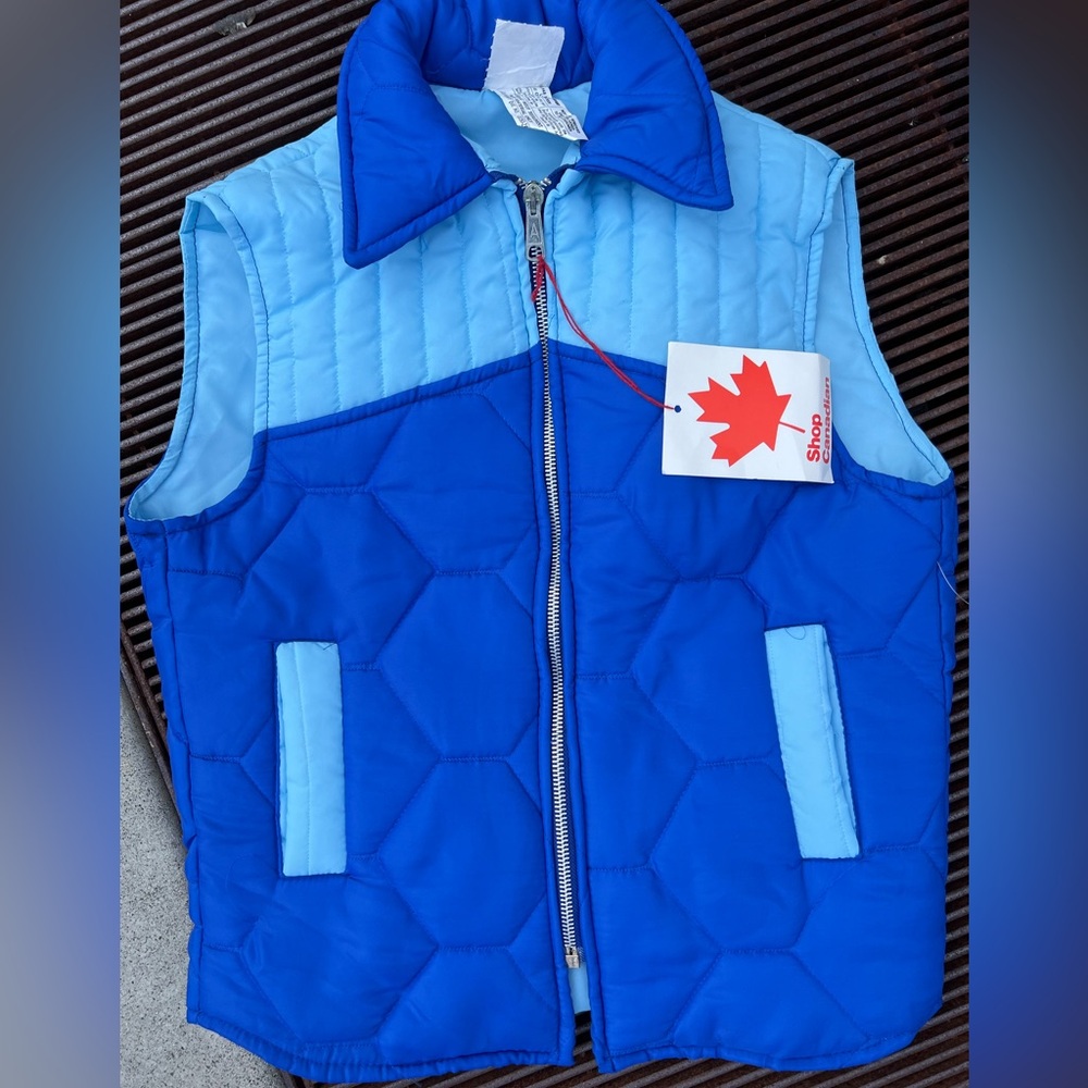 Kids Blue Quilted Vest Jacket - Light & Royal Blue
